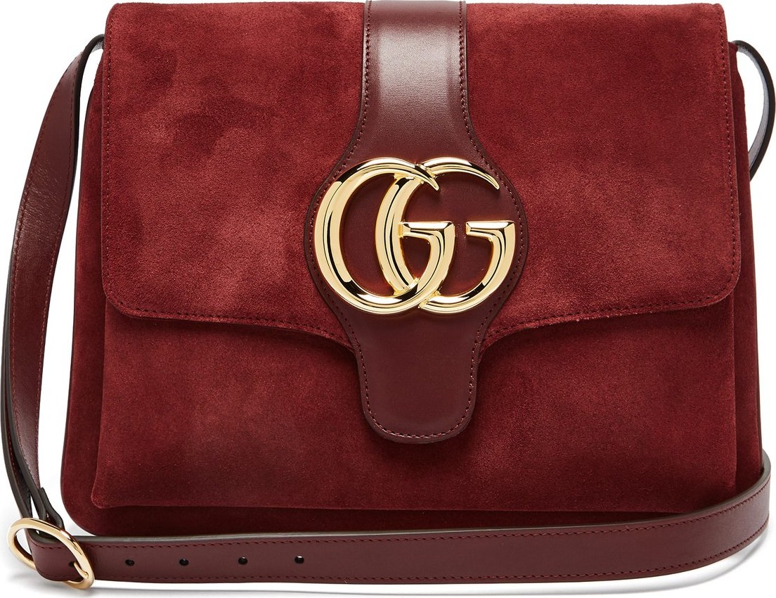 Gucci Arli GG suede and leather cross-body bag