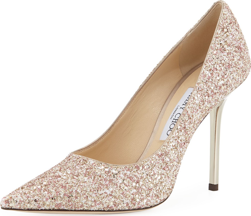 Jimmy Choo Love Glitter 100mm Pumps