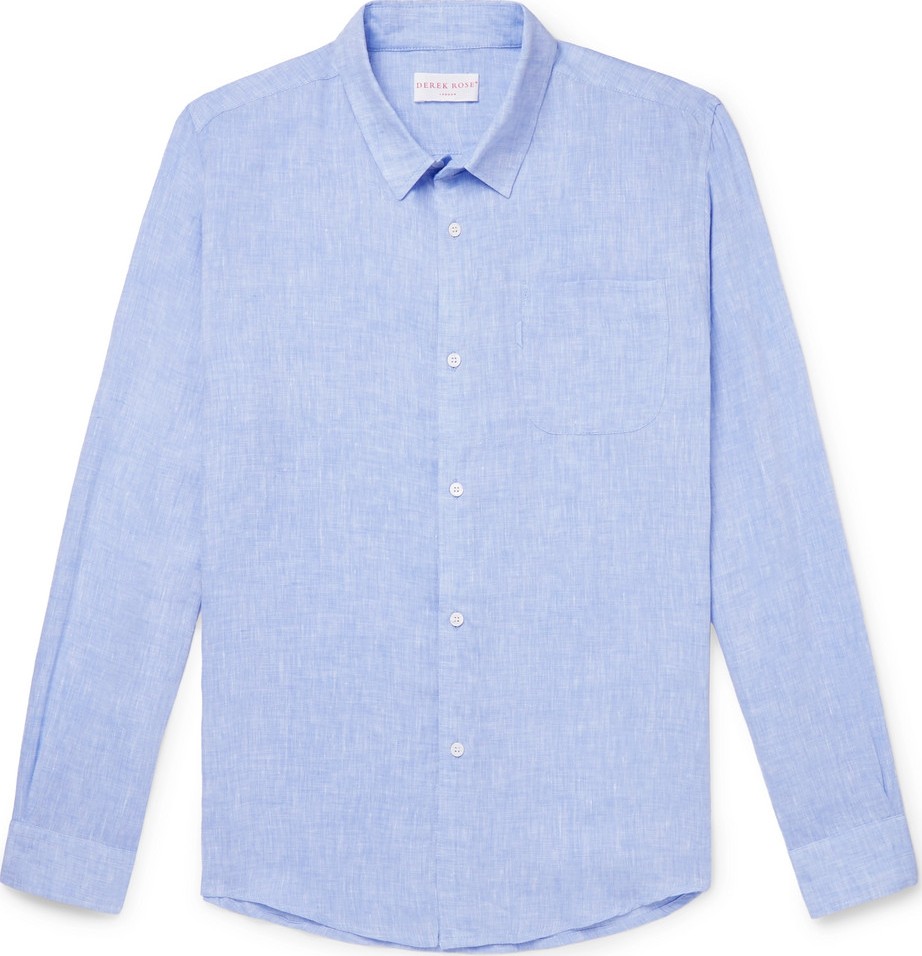 Derek Rose Monaco Slub Linen Shirt