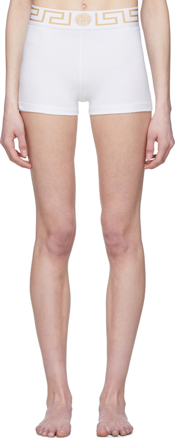 Versace White Medusa Boy Shorts