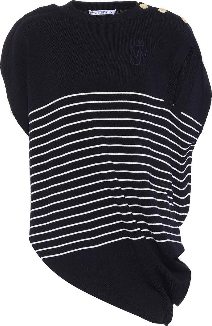 J.W.Anderson Striped wool knit top
