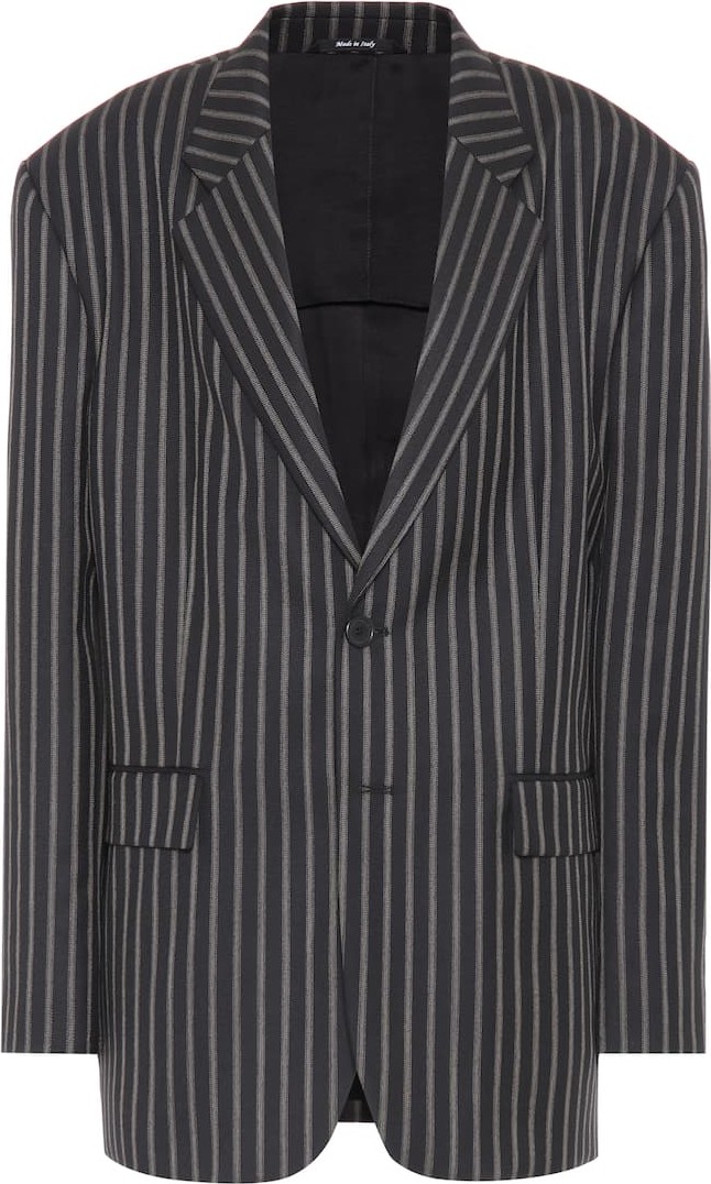 Maison Margiela Striped wool-twill blazer