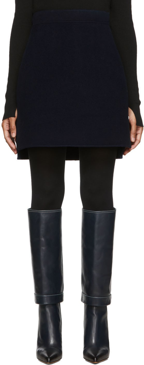 Sportmax Navy Antony Miniskirt