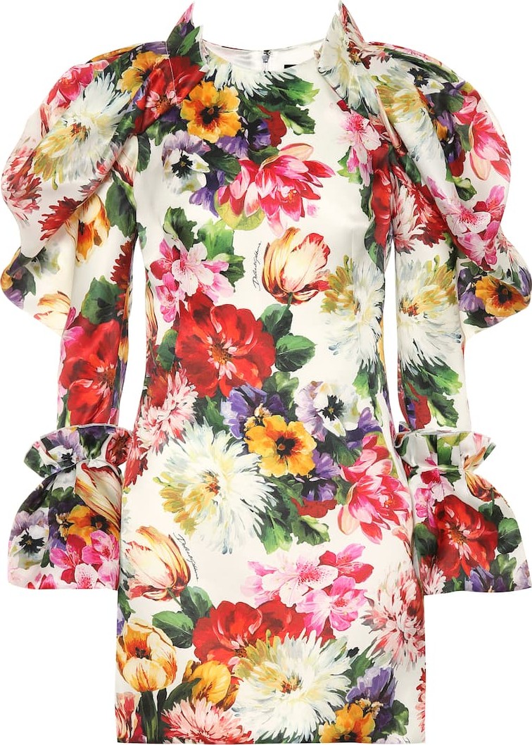 Dolce & Gabbana Floral silk minidress