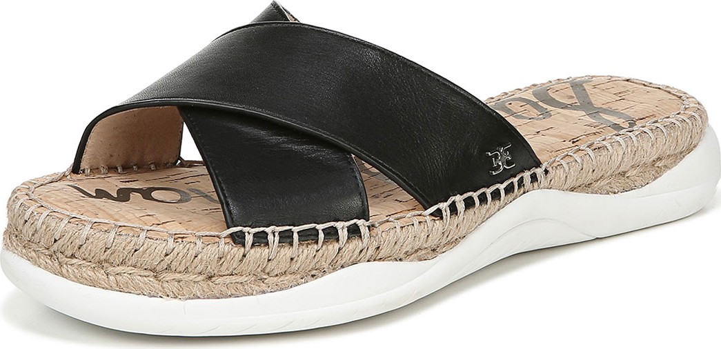 Sam Edelman Jen Leather Crisscross Espadrille Slides