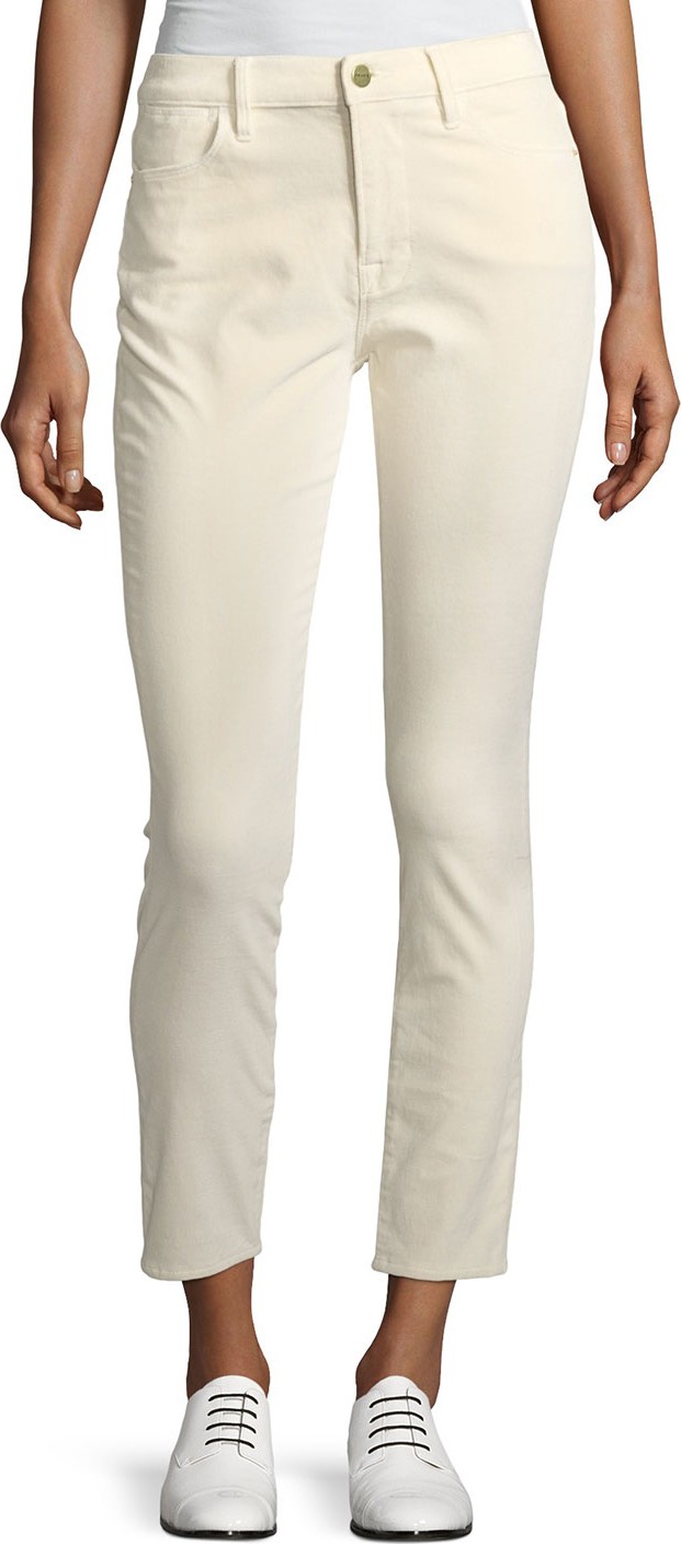 FRAME DENIM Le Velveteen High-Rise Skinny Jeans