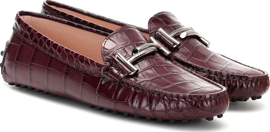 Tod's Gommino croc-effect leather loafers