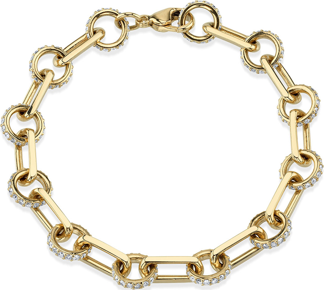 Sheryl Lowe 14k Yellow Gold Diamond Chain Bracelet