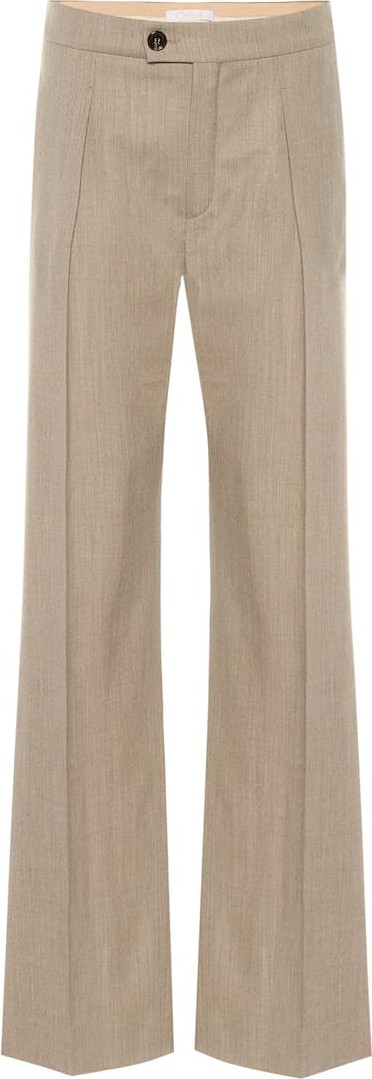 Chloe High-rise wool-blend pants