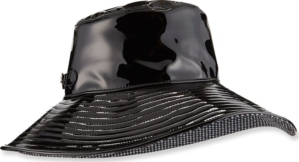 Eric Javits Patent Faux-Leather Rain Hat