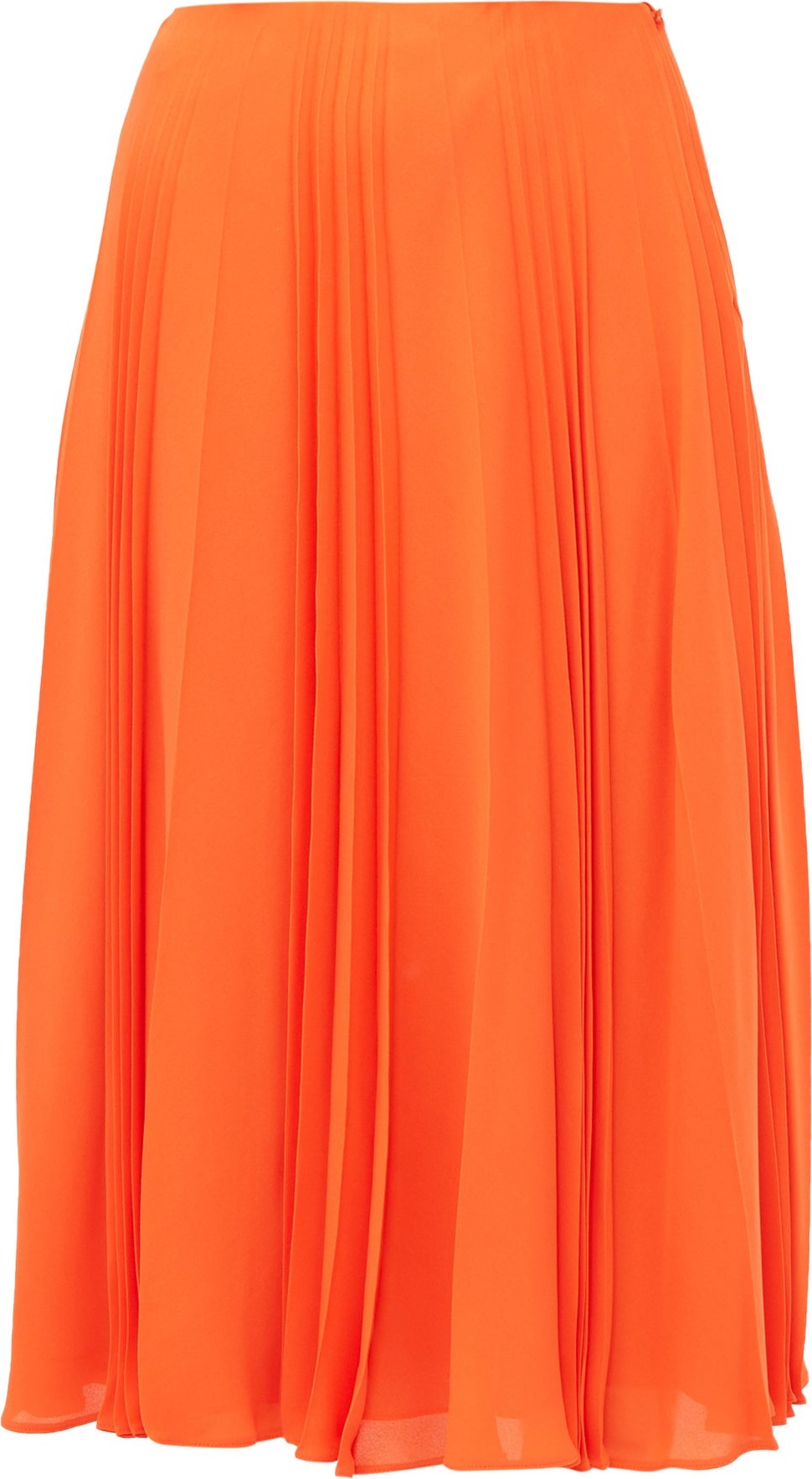 Valentino Pleated silk-georgette midi skirt