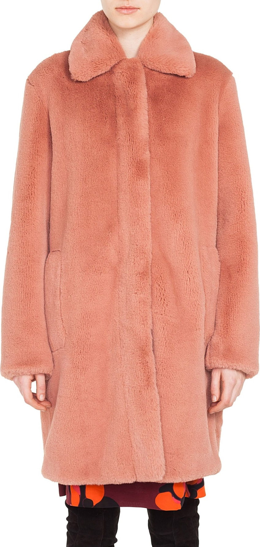 Akris Punto Faux Fur Coat