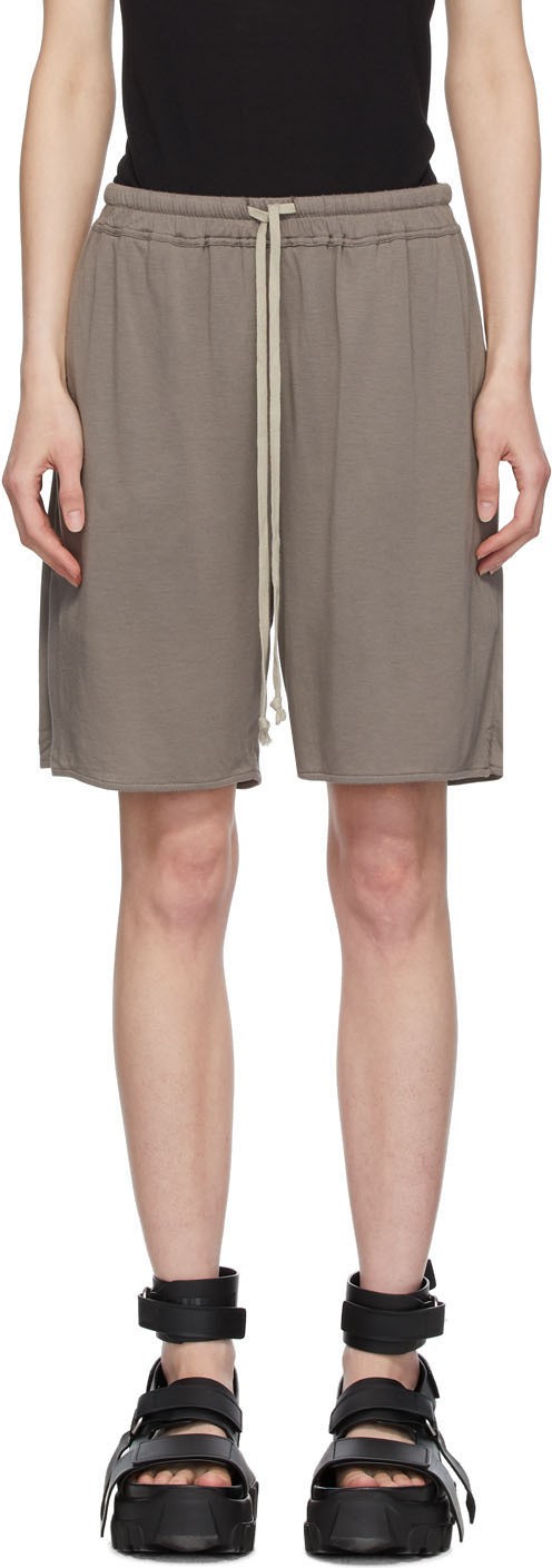 Rick Owens Lilies Grey Heavy Jersey Shorts