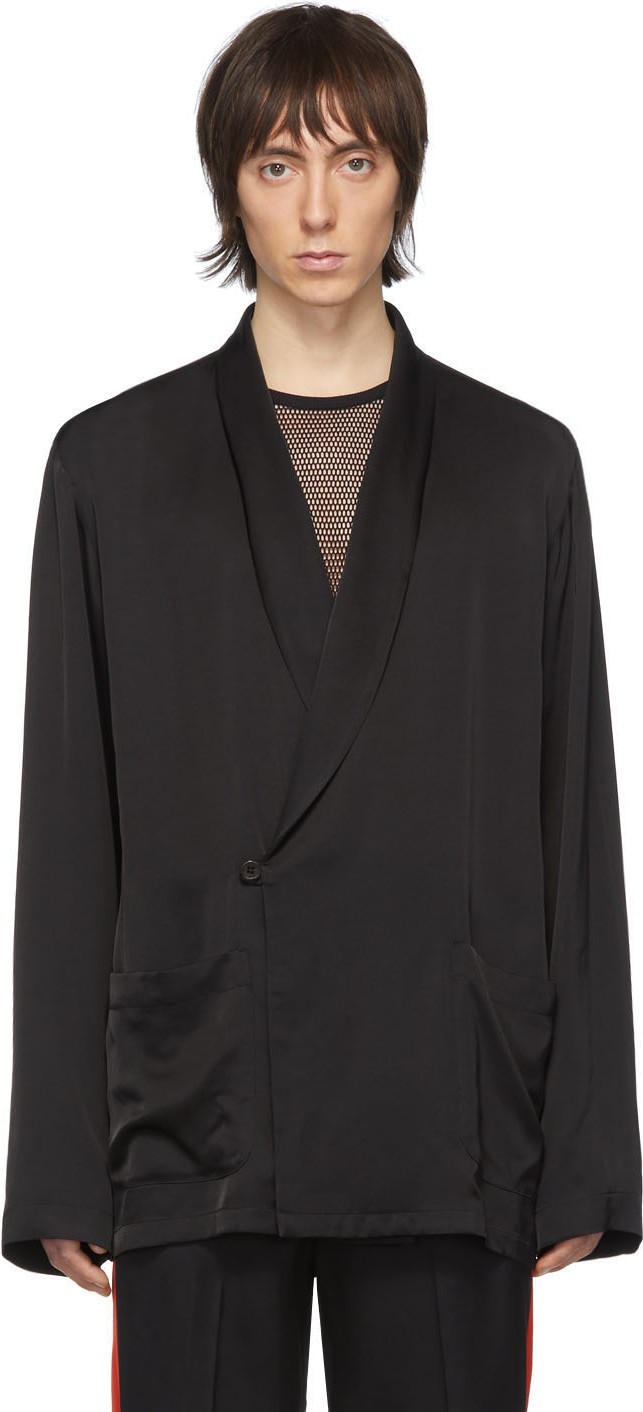 Dries Van Noten Black Charles Shirt Blazer