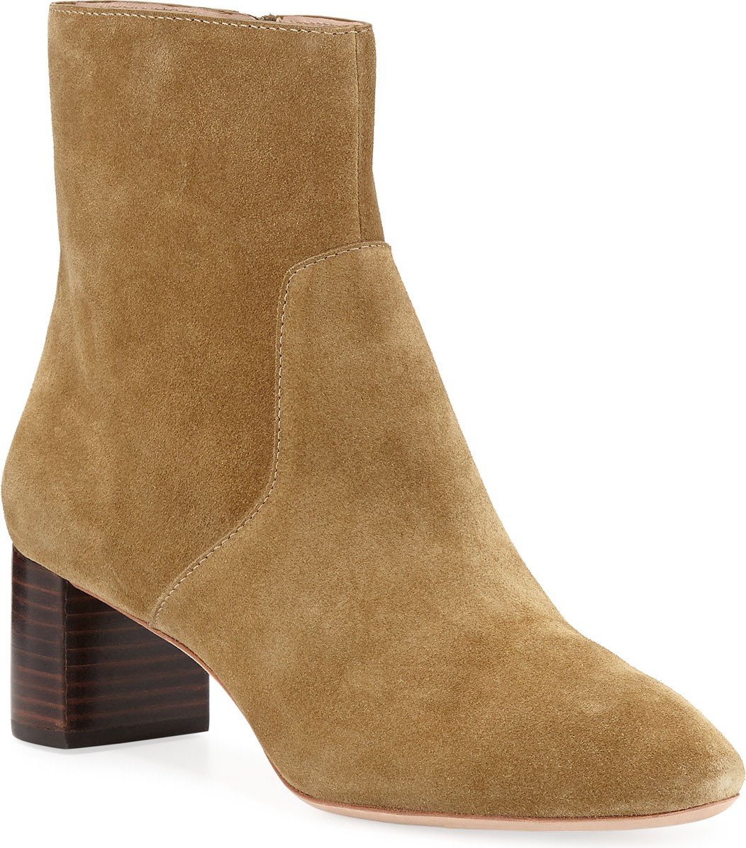 Loeffler Randall Gema Mid-Heel Suede Booties