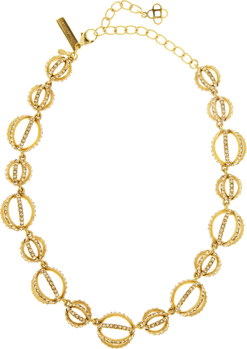 Oscar De La Renta Crystal Pavé Globe Necklace