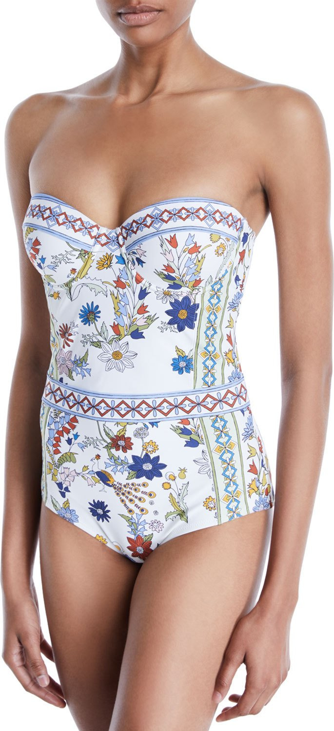 Tory Burch Meadow Folly Printed One-Piece Swimsuit