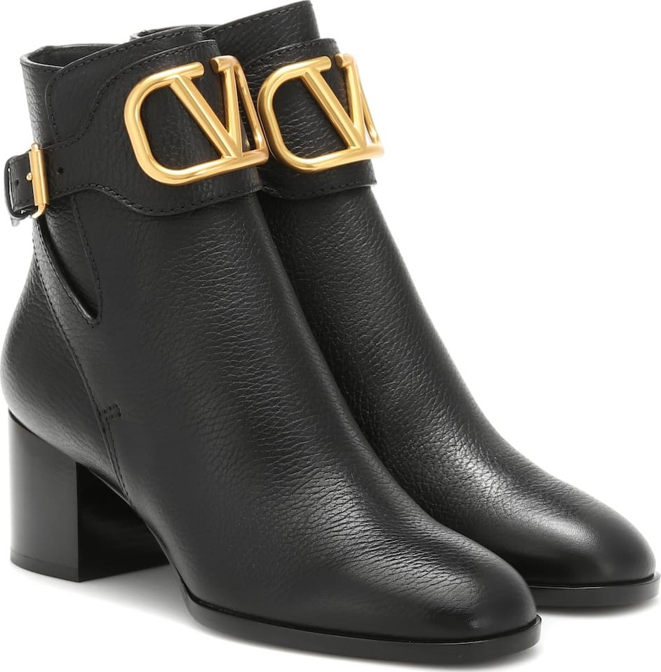 Valentino Valentino Garavani VLOGO leather ankle boots