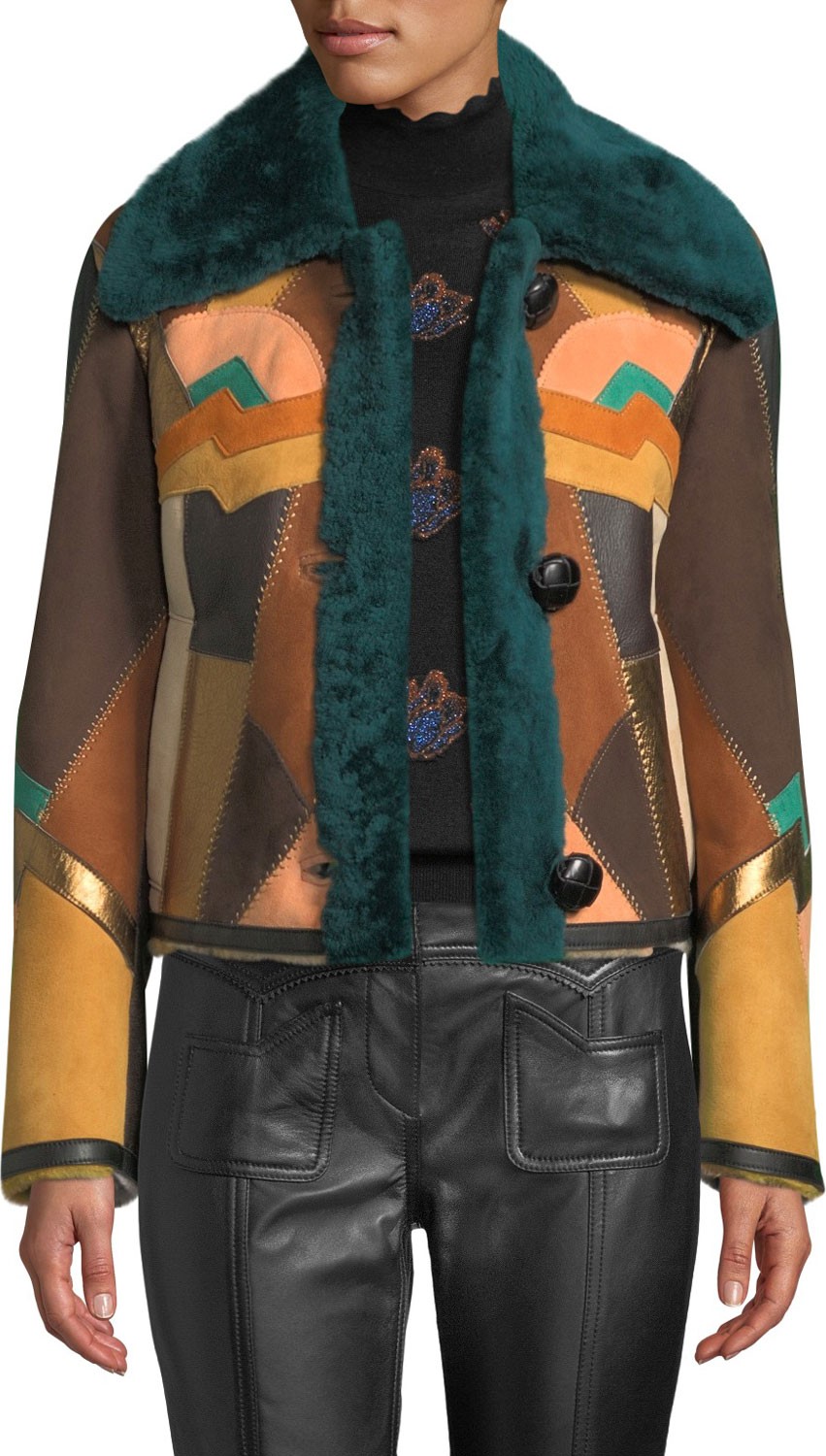 COACH Craft Deco Shearling Jacket