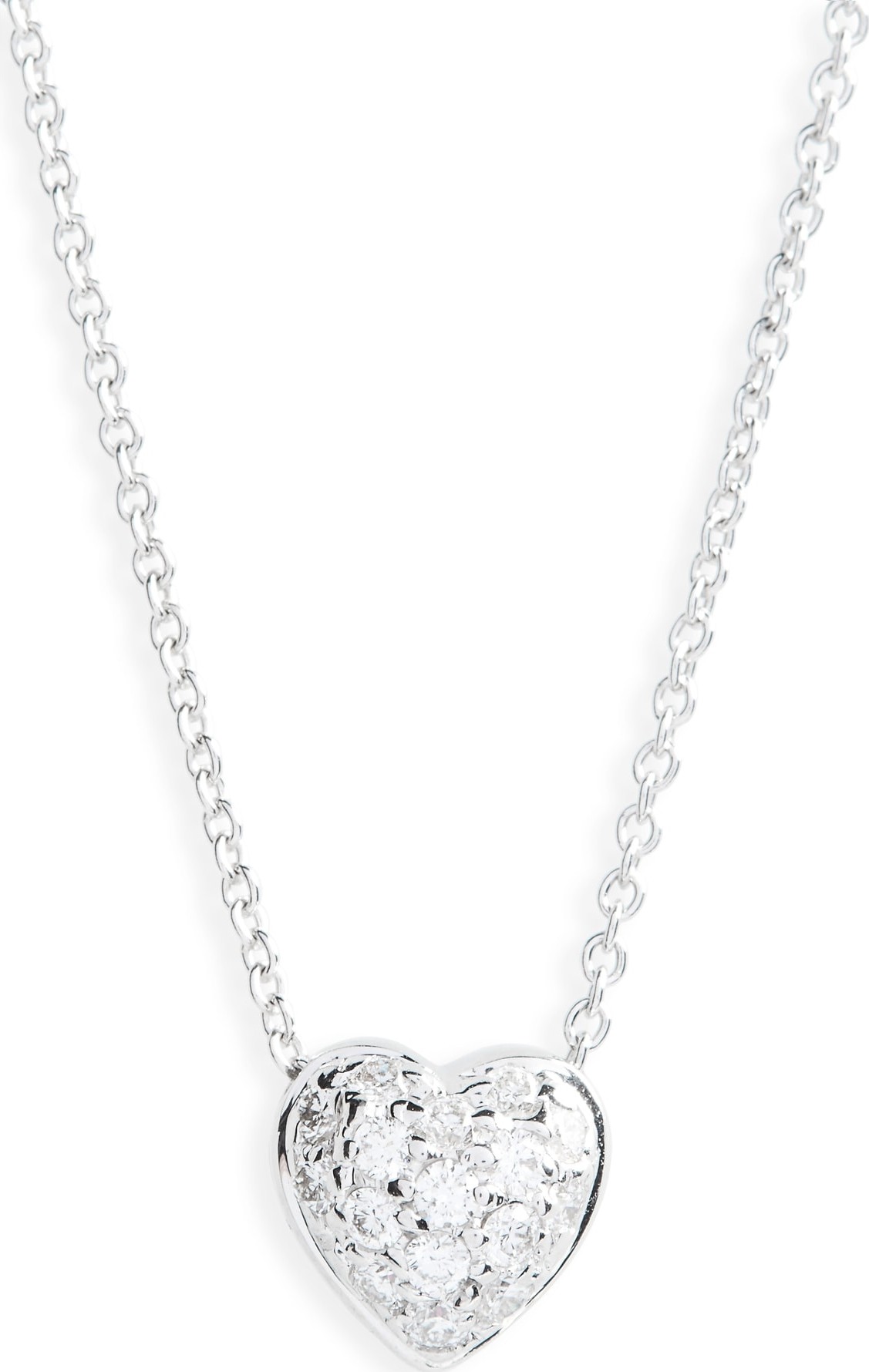 Roberto Coin Pavé Heart Pendant Necklace