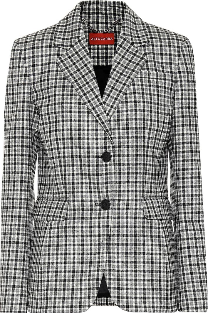 Altuzarra Fenice checked stretch-wool blazer