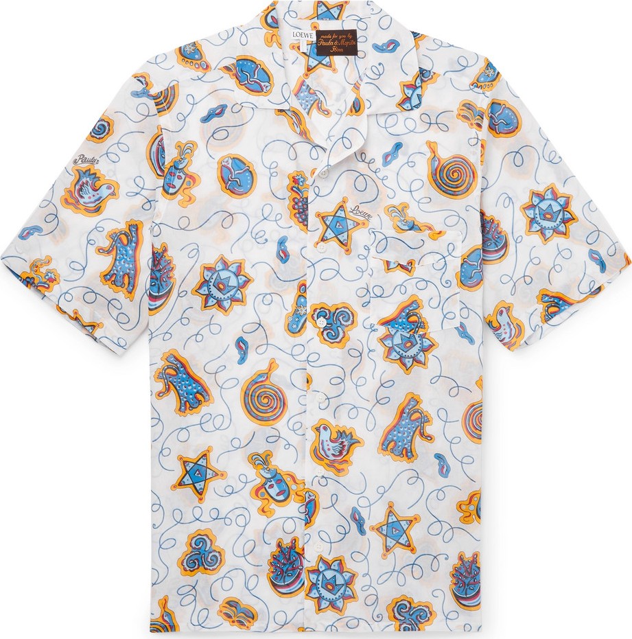LOEWE + Paula's Ibiza Camp-Collar Printed Cotton Shirt