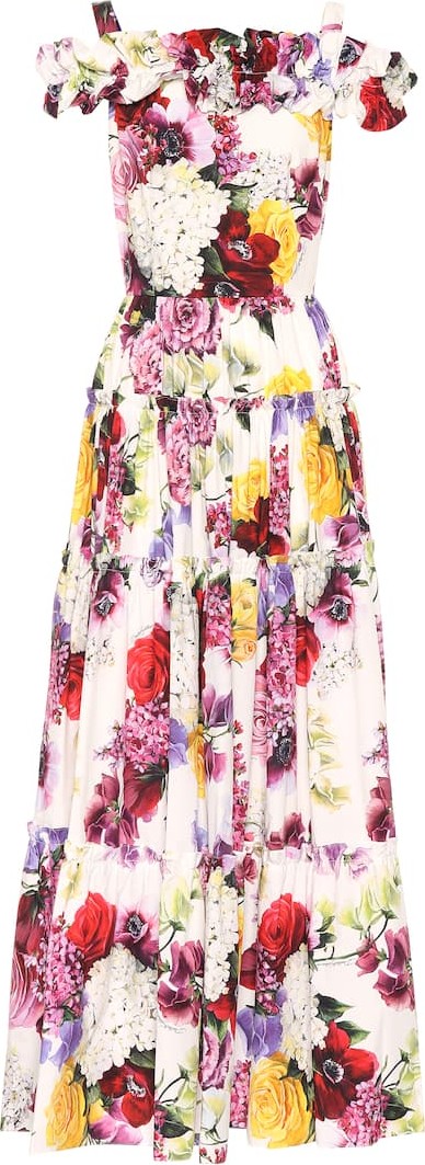 Dolce & Gabbana Floral-printed cotton maxi dress
