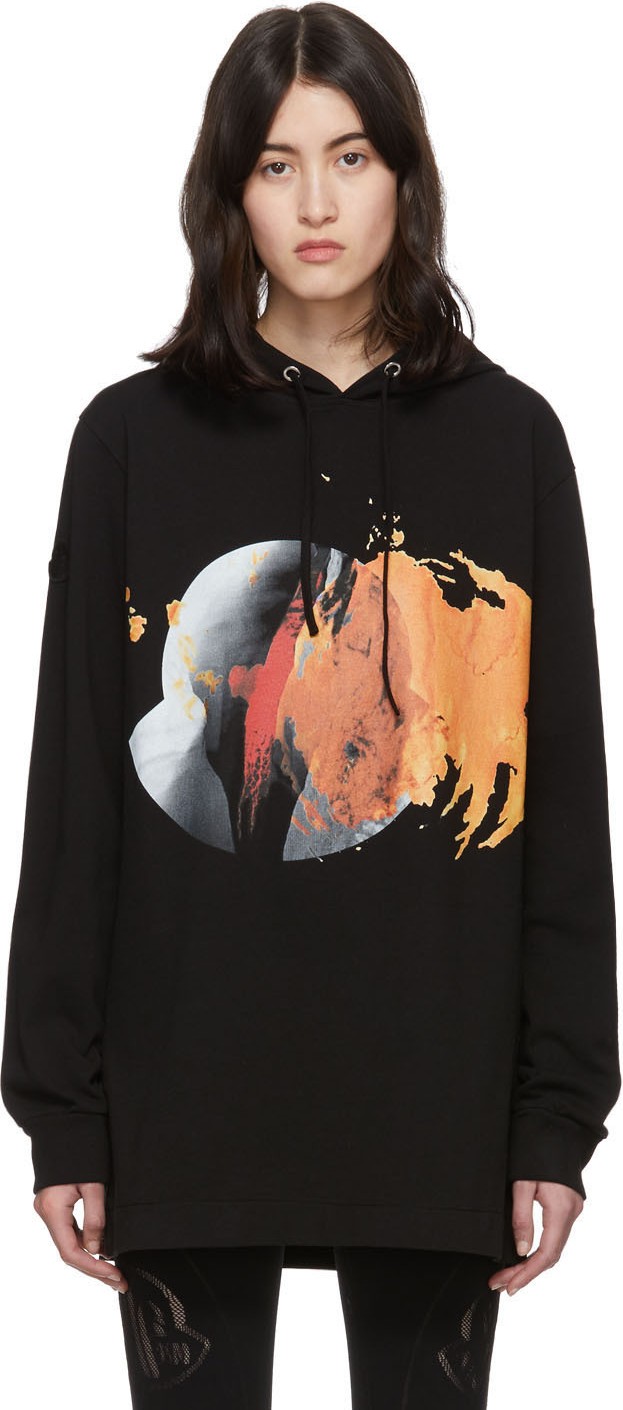 Moncler Genius 6 Moncler 1017 Alyx 9SM Black Graphic Hoodie Moncler Genius 6 Moncler 1017 Alyx 9SM Black Graphic Hoodie