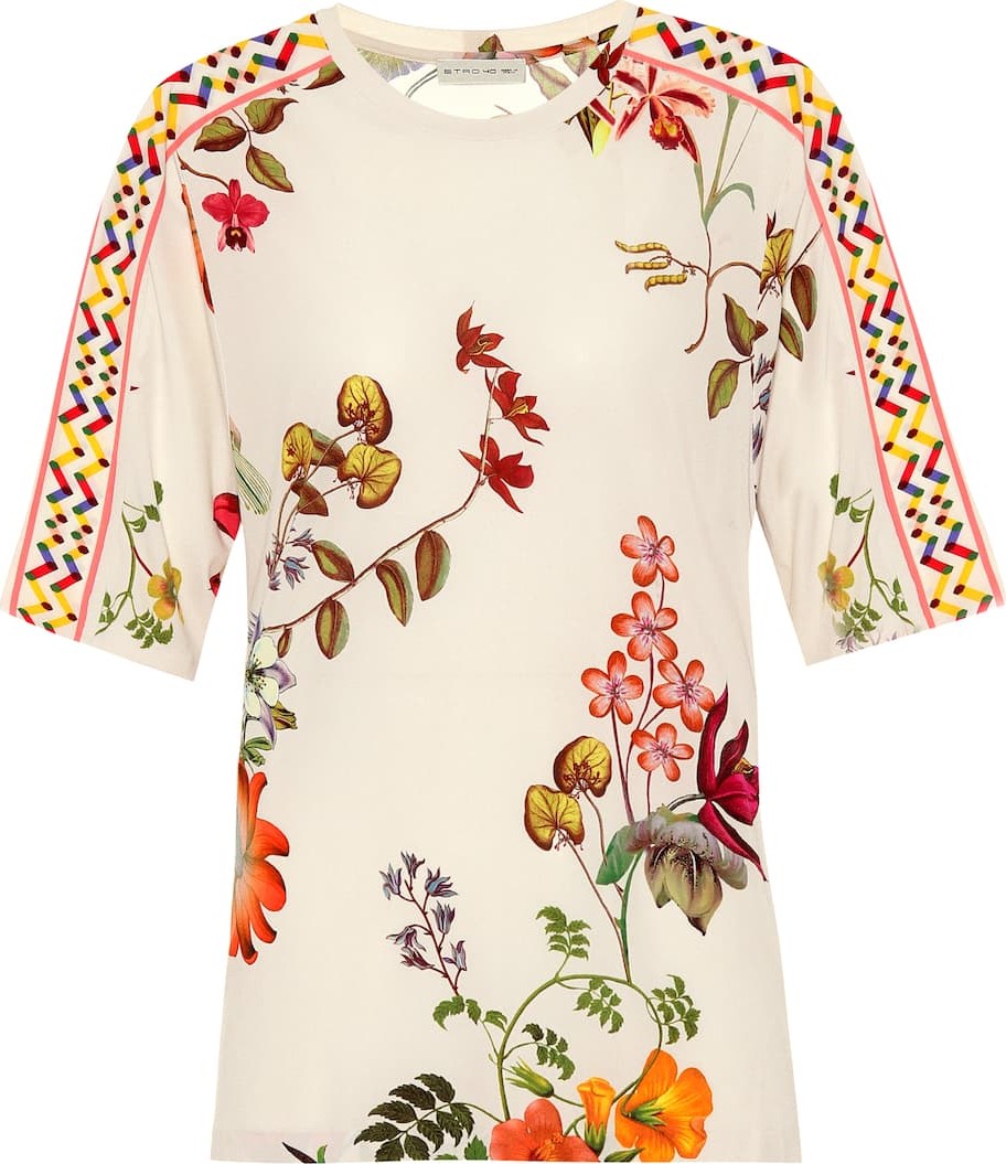 Etro Floral-printed jersey top