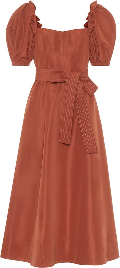 Self Portrait Taffeta midi dress