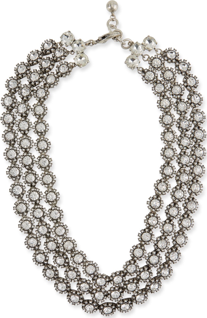 Lulu Frost Beam Triple-Strand Crystal Necklace