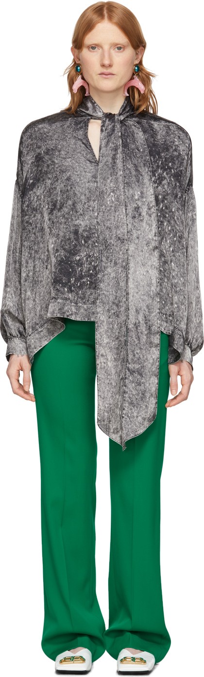 Balenciaga Black Fluid Blouse