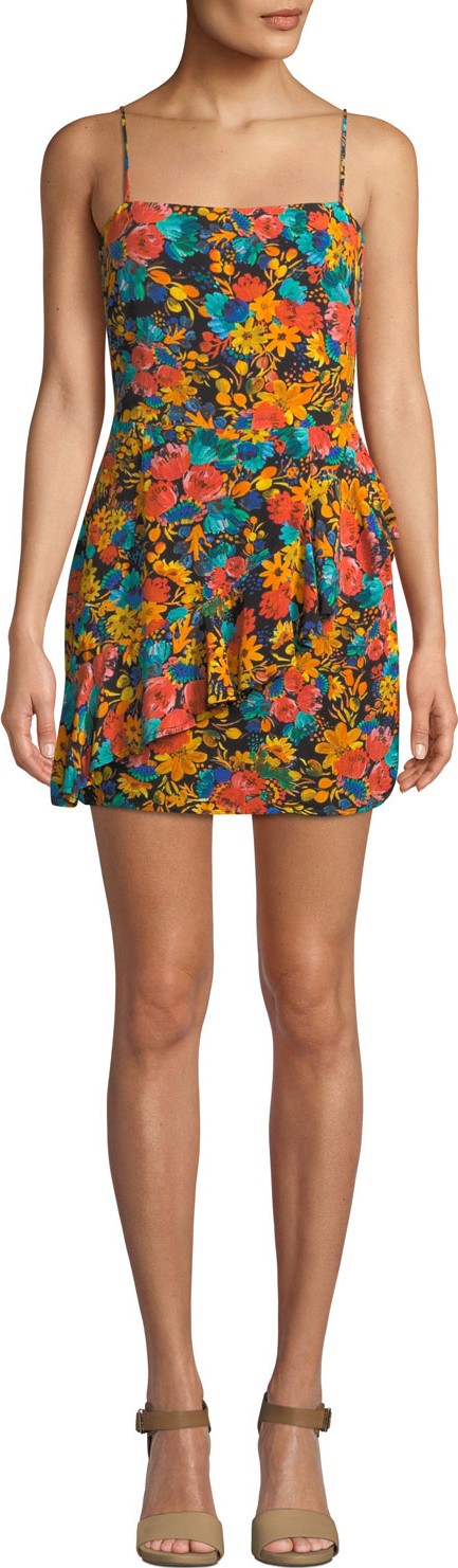 Lovers + Friends Claudia Floral Ruffle Mini Dress