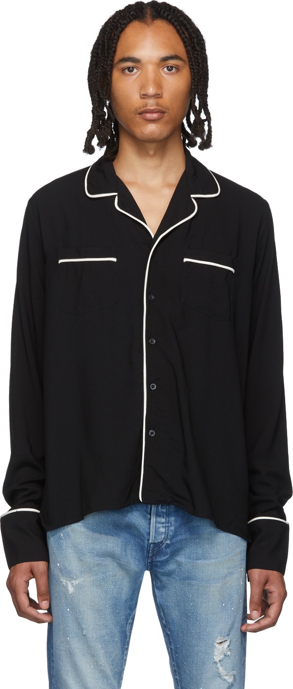 RHUDE Black PJ Shirt
