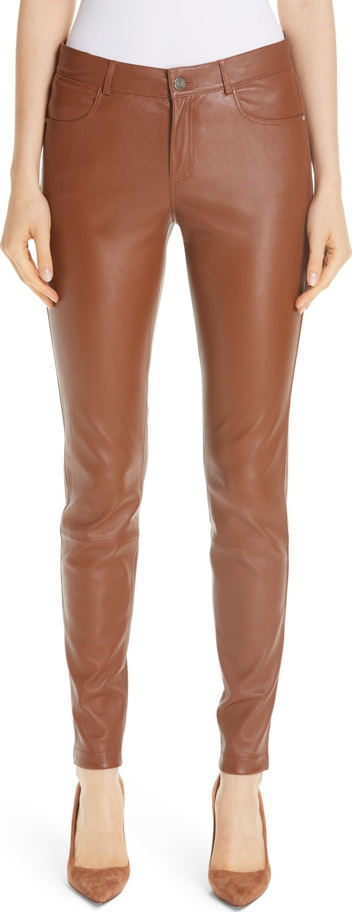 Lafayette 148 New York Mercer Nappa Leather Pants