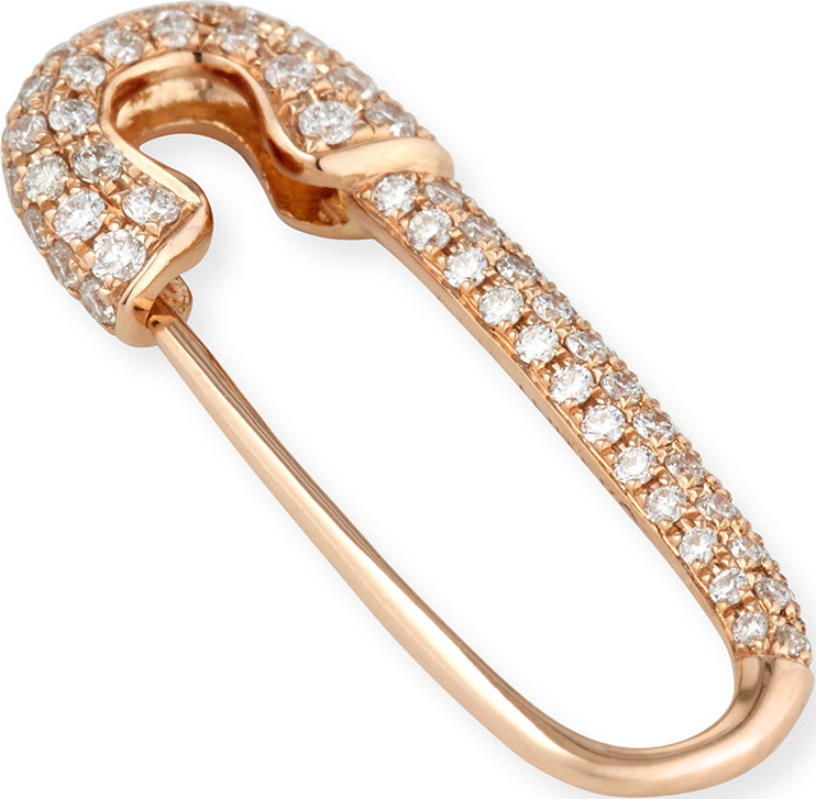 Anita Ko 18K Rose Gold Diamond Safety Pin Earring