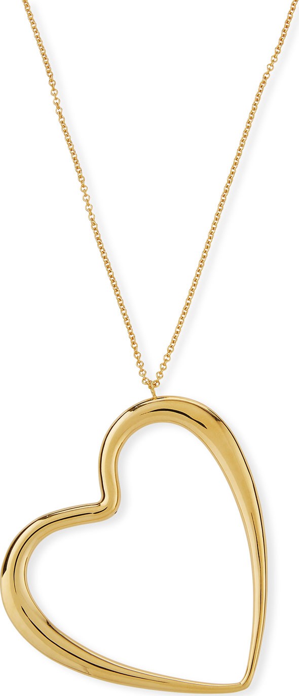 Alberto Milani 18k Graduated Oversize Heart Pendant Necklace