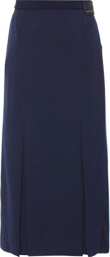 Prada Pleated jersey skirt