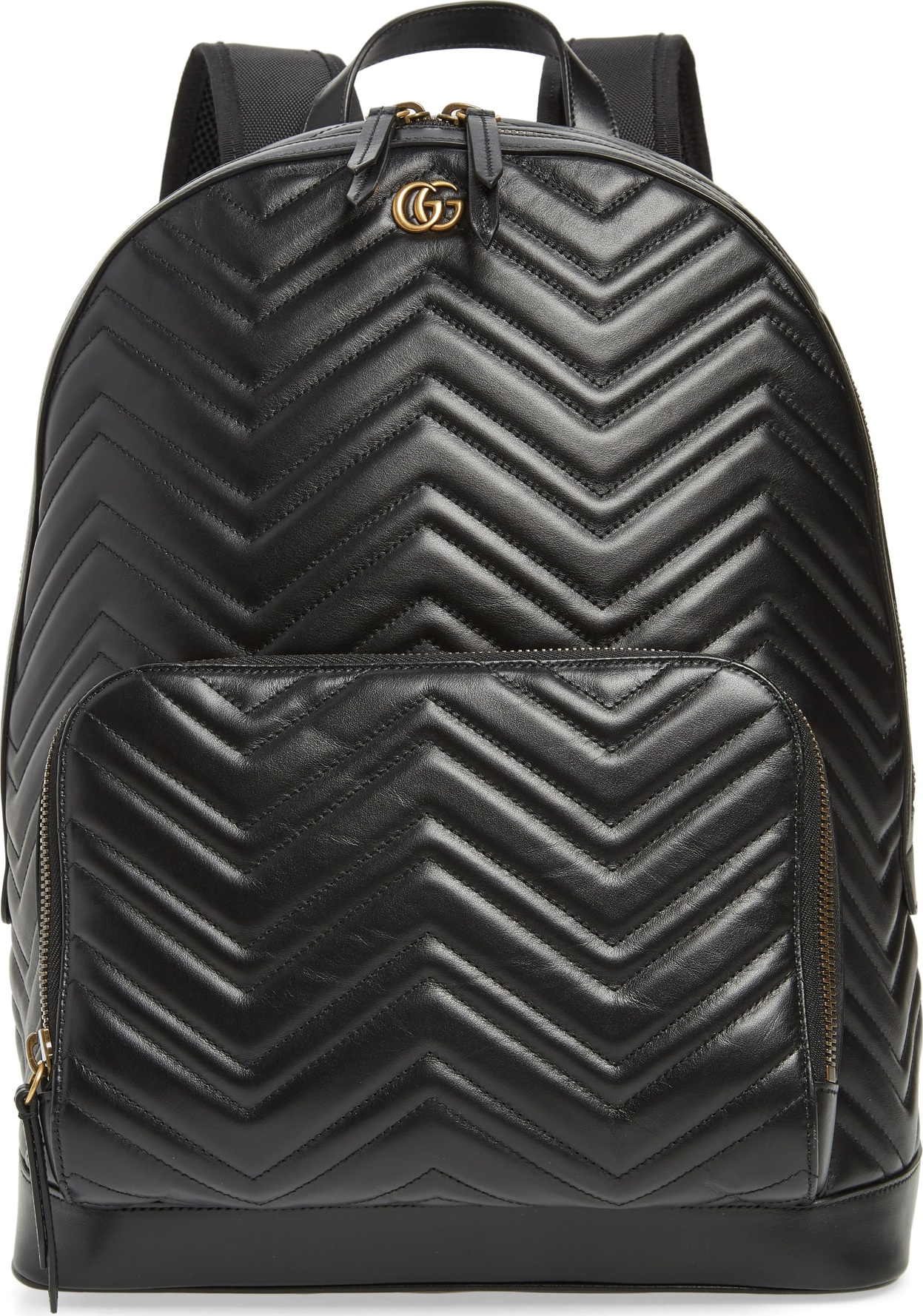 Gucci Marmont Chevron Leather Backpack