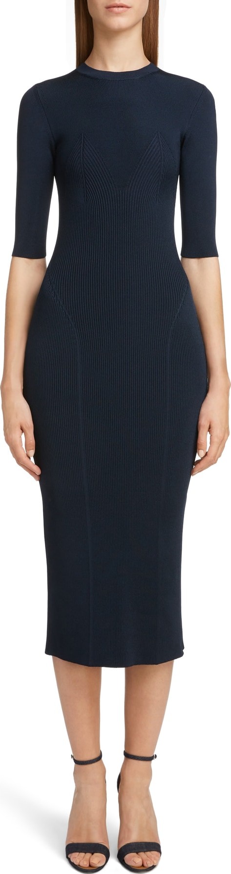 Victoria Beckham Rib Knit Dress