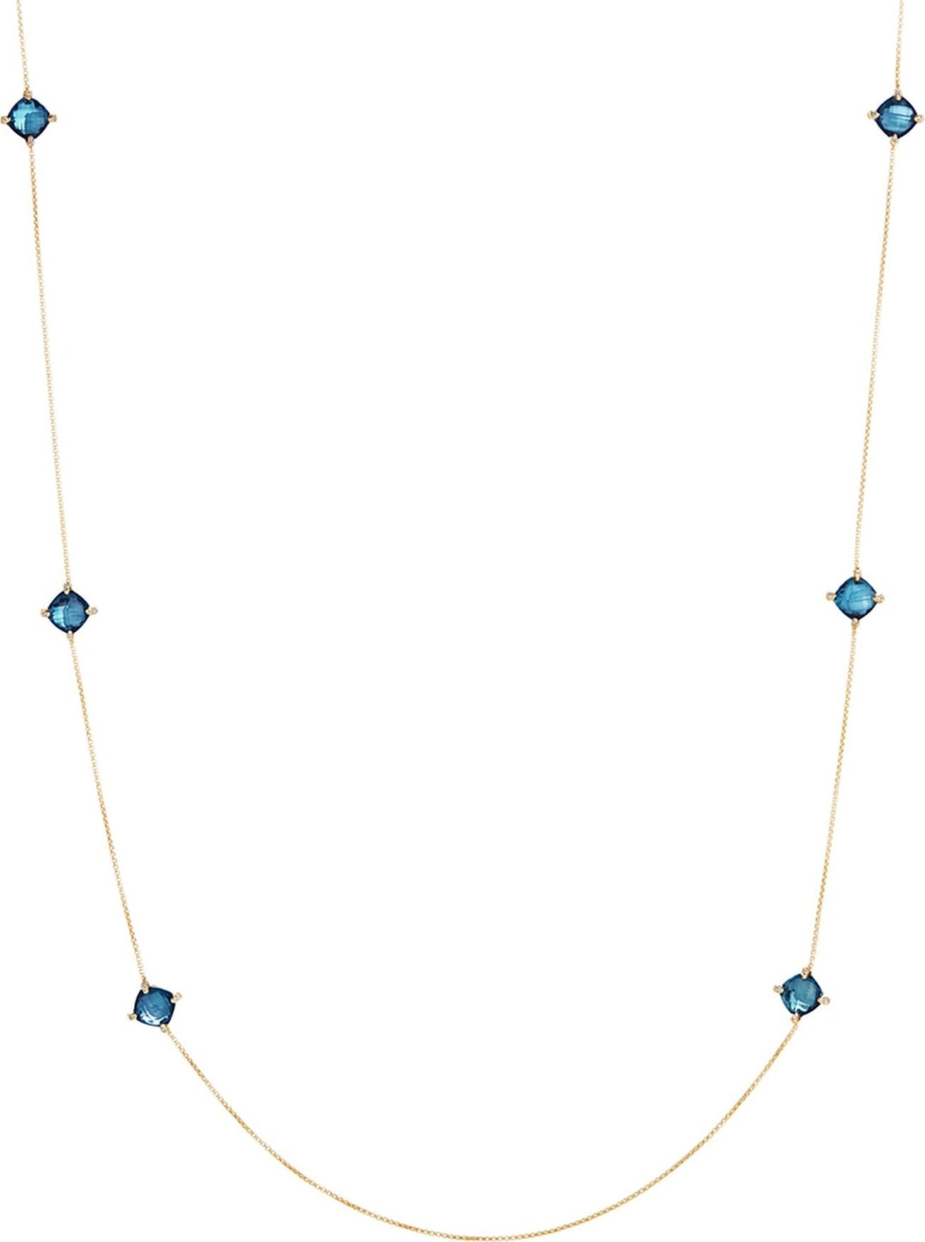David Yurman 'Châtelaine' Long Semiprecious Stone Necklace with Diamonds