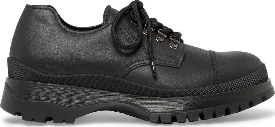Prada Cap-Toe Leather Derby Shoes