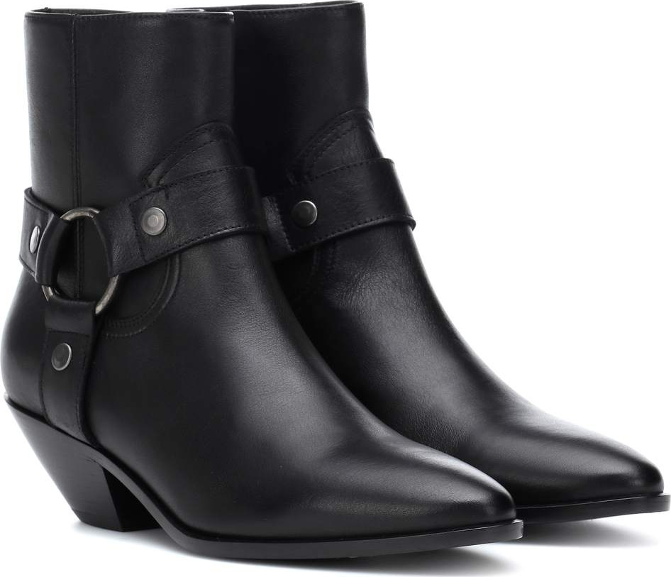 Saint Laurent West Harness leather ankle boots