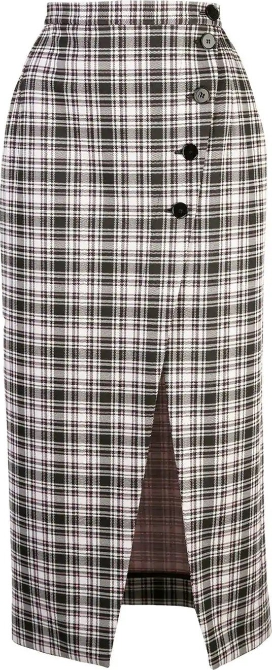 Alexachung high-waist plaid skirt