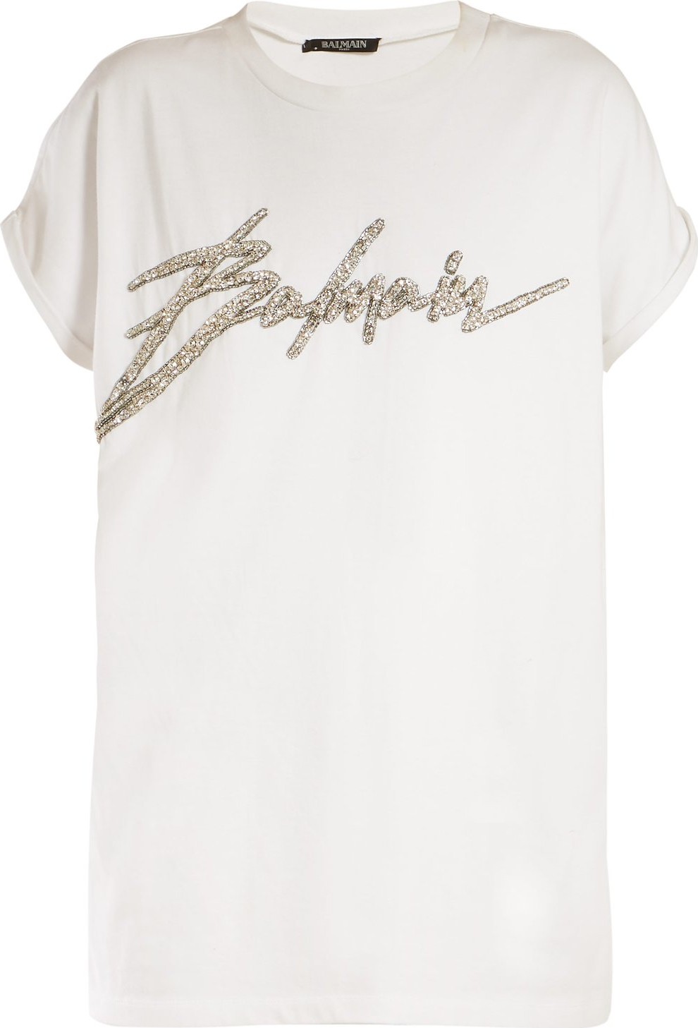 Balmain Sequin-embellished logo T-shirt