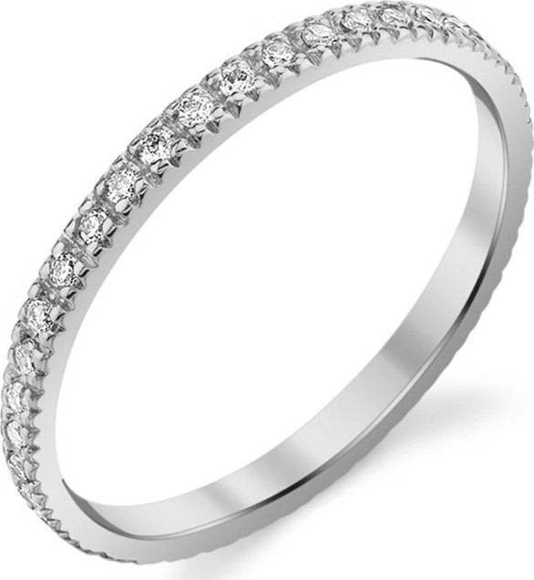 Sydney Evan 14k White Gold Diamond Eternity Band, Size 6.5