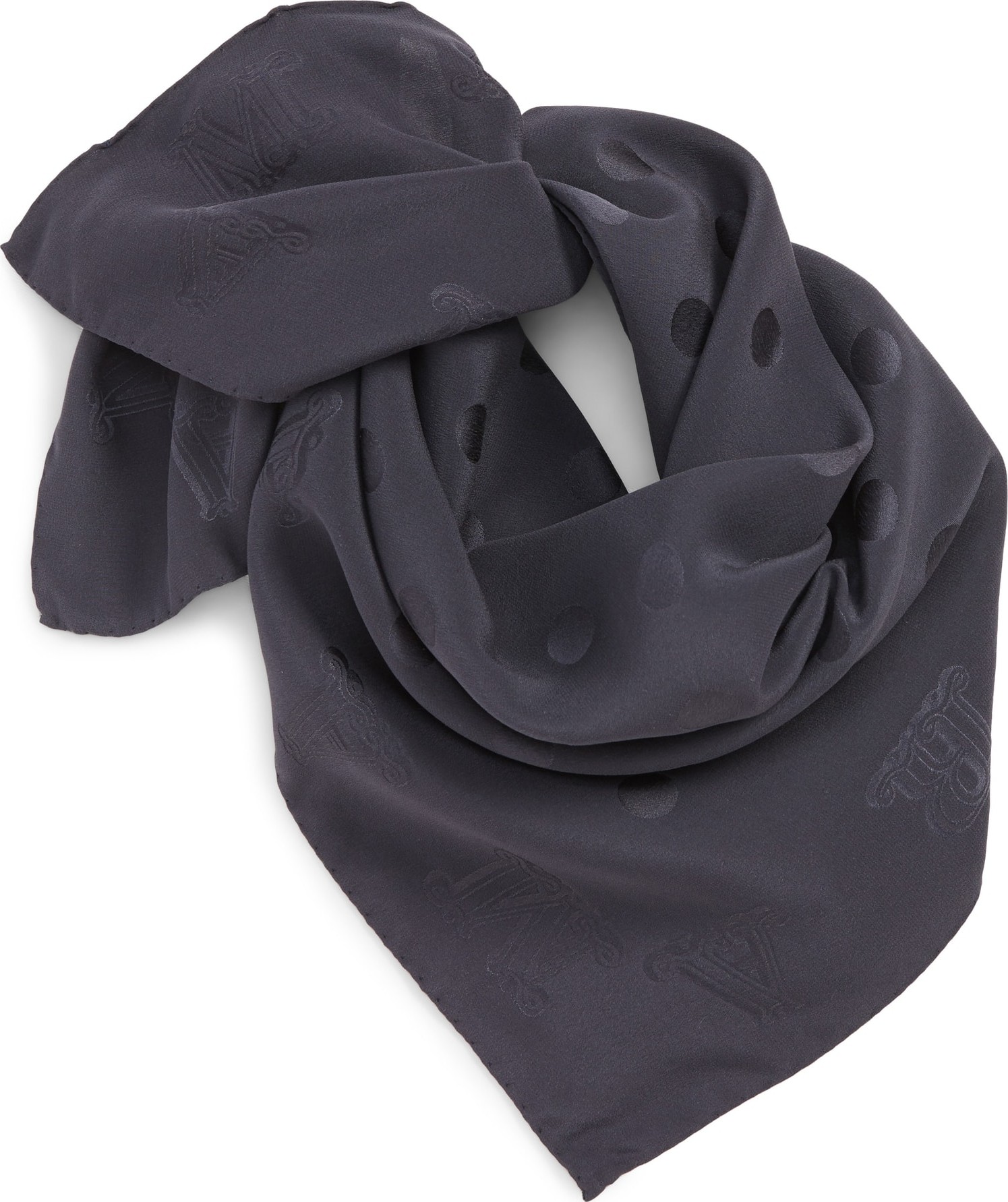 Max Mara Saveria Polka Dot Jacquard Silk Scarf