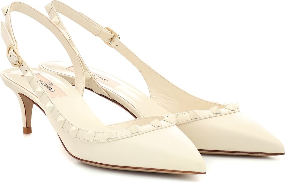 Valentino Valentino Garavani Rockstud leather slingback pumps