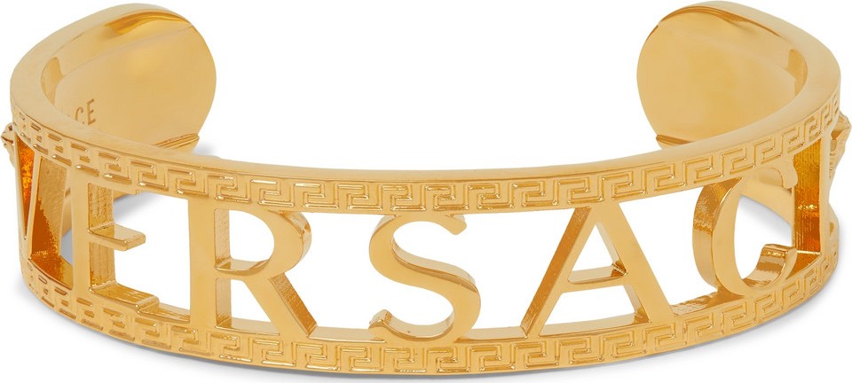Versace Logo Gold-Tone Cuff