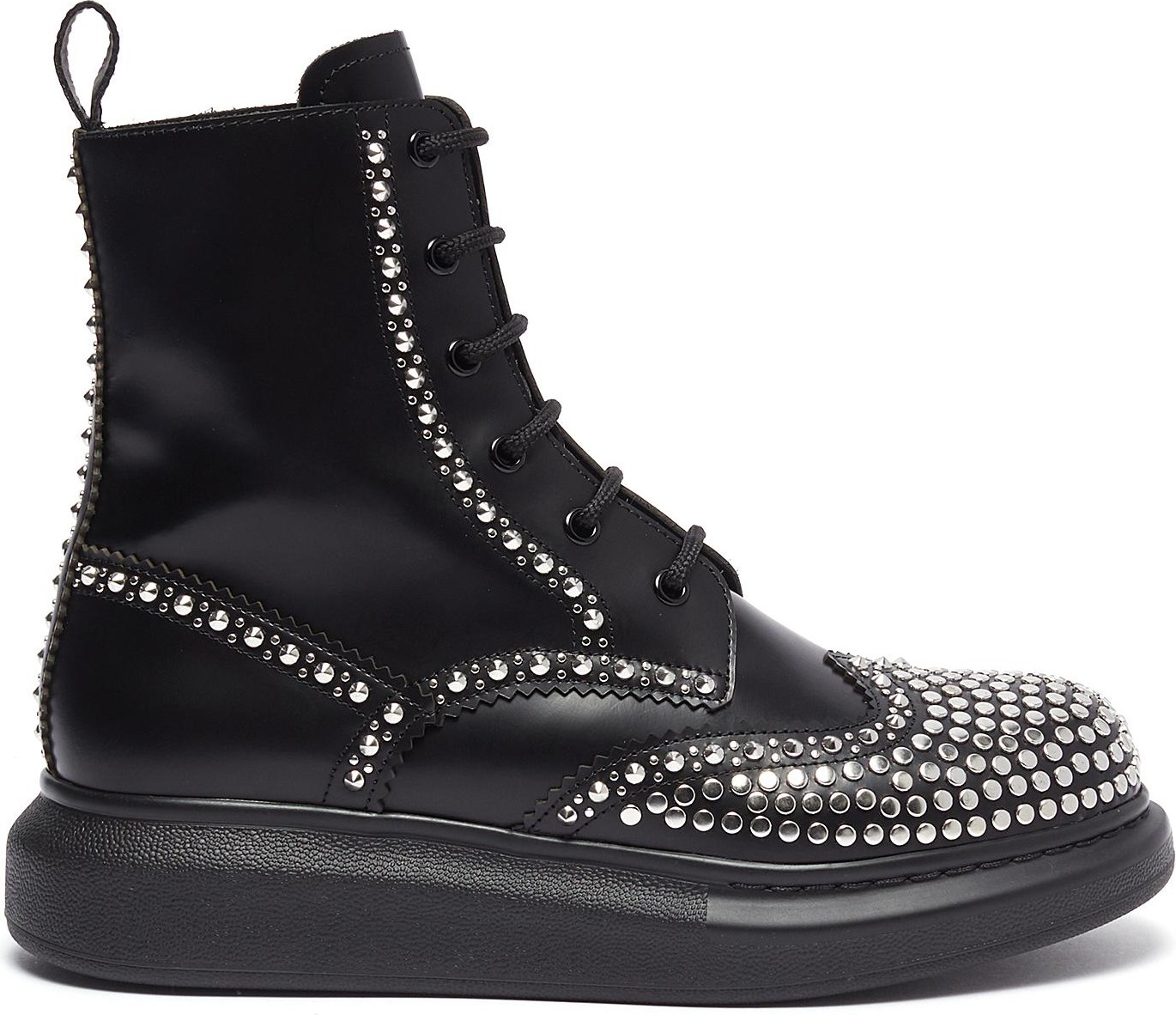 Alexander McQueen Hybrid stud combat boots